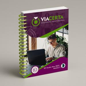3D Studio Max Módulo II Capa em Triplex 300g - Miolo em Sulfite 90g 15X21 cm Colorido Capa com BOPP Brilho Espiral 