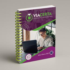 After Effects 2021 - Sem Passo a Passo Capa em Triplex 300g - Miolo em Sulfite 90g 15X21 cm Colorido Capa com BOPP Brilho Espiral 