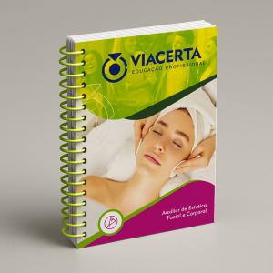 Auxiliar de Estética Facial e Corporal Capa em Triplex 300g - Miolo em Sulfite 90g 20,5X28,5 cm Colorido Capa com BOPP Brilho Espiral 