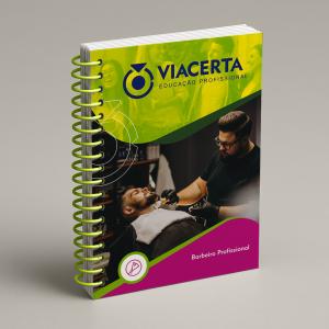 Barbeiro Profissional Capa em Triplex 300g - Miolo em Sulfite 90g 20,5X28,5 cm Colorido Capa com BOPP Brilho Espiral 