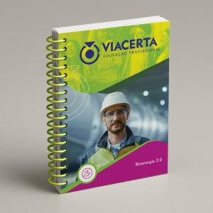 Bioenergia 2.0 Capa em Triplex 300g - Miolo em Sulfite 90g 15X21 cm Colorido Capa com BOPP Brilho Espiral 