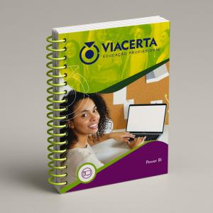Power BI Capa em Triplex 300g - Miolo em Sulfite 90g 15X21 cm Colorido Capa com BOPP Brilho Espiral 